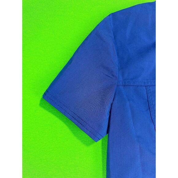 Scrubstar Ultimate Scrub Top Women’s Small Blue Short Sleeve Pockets - Picture 12 of 14